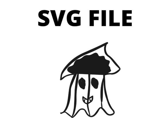 Black Halloween Ghost SVG Craft for Graphics and Crafts