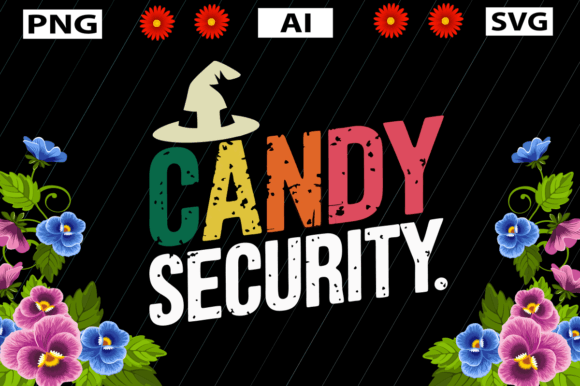 Candy Security Graphics for Halloween Crafts and Merch
