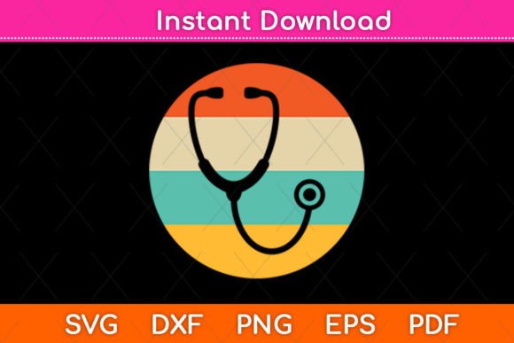 Doctor Nurse Retro Vintage Stethoscope – A Graphic Design Asset for Crafts and Creative Projects