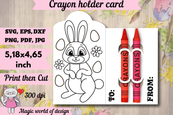 Easter Rabbit and Flowers Coloring Card: A Festive Graphic for Crafts and Branding