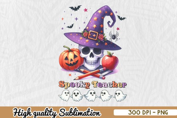 Halloween Fall Spooky Teacher PNG: A Versatile Graphic Design Asset for Content Creators