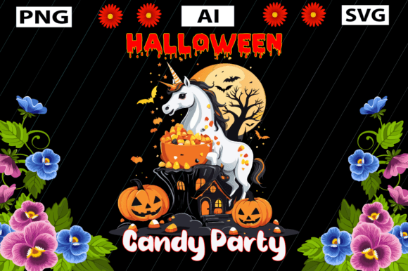 Halloween T Shirt Halloween Candy Party: A Graphic Design Asset for Crafts and Branding
