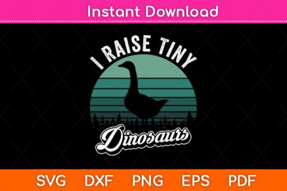 I Raise Tiny Dinosaurs Duck Vintage: A Retro-Inspired SVG Graphic for Crafts and Branding