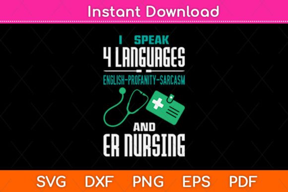 I Speak Languages English Profanity: A Bold Graphic Design Asset for Crafters