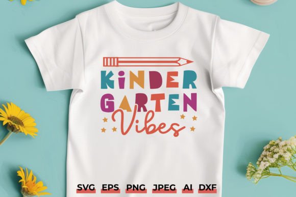 Kindergarten Vibes SVG Design: A Playful Graphic for Crafts and Merch