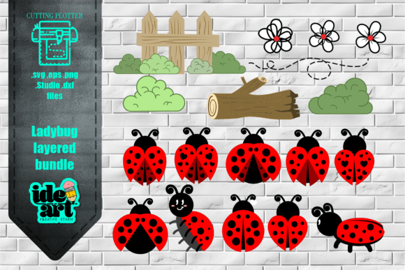 Ladybug Layered Bundle: A Graphics and Crafts Asset for Creative Branding