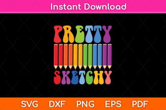 Pretty Sketchy Fun Art Lover Colored: A Vibrant SVG Graphic for Crafts & Branding