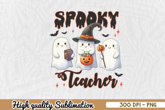 Spooky Boo Funny Halloween Teacher PNG: A Versatile Graphic Design Asset for Creative Projects