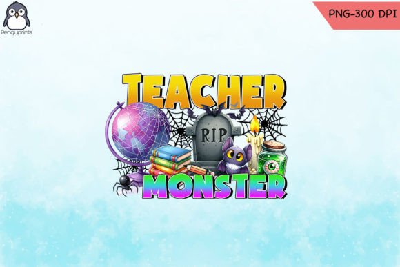 Teacher of Monsters Halloween PNG for Crafts and Graphics