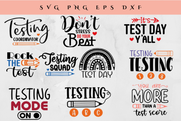 Test Day Bundle: A Graphic Design Asset for Crafts and Creative Branding