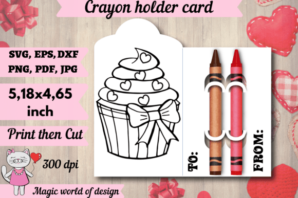 Valentine’s Day Cupcake Coloring Card: A Sweet Graphic Design Asset for Crafts and Branding