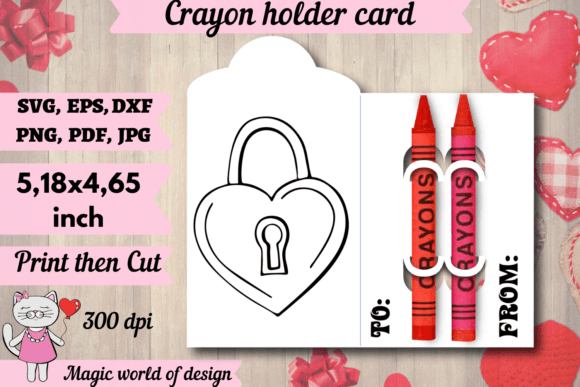 Valentine’s Day Door Lock Graphic Design Asset for Crafts