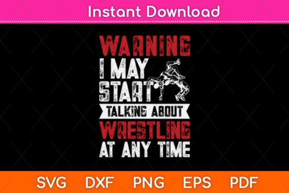 Warning May Start Talking About: A Bold SVG Design for Crafts and Graphics